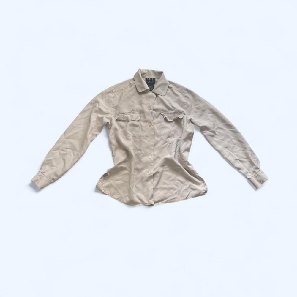 Vintage silk button down shirt size S‎ by City Silk